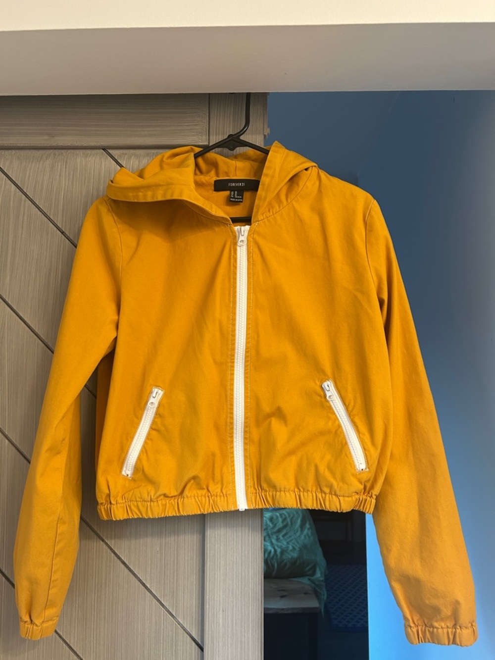 Teen’s Dark Yellow Hooded Zip Jacket